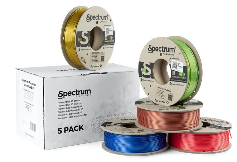 Spectrum Multipack of 5 Silk PLA (250g each)