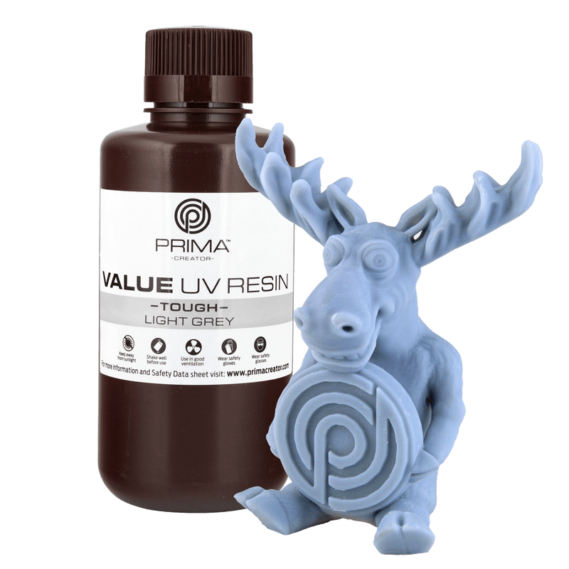 PRIMACREATOR VALUE TOUGH UV RESIN (ABS LIKE) - 500 ML - LIGHT GREY