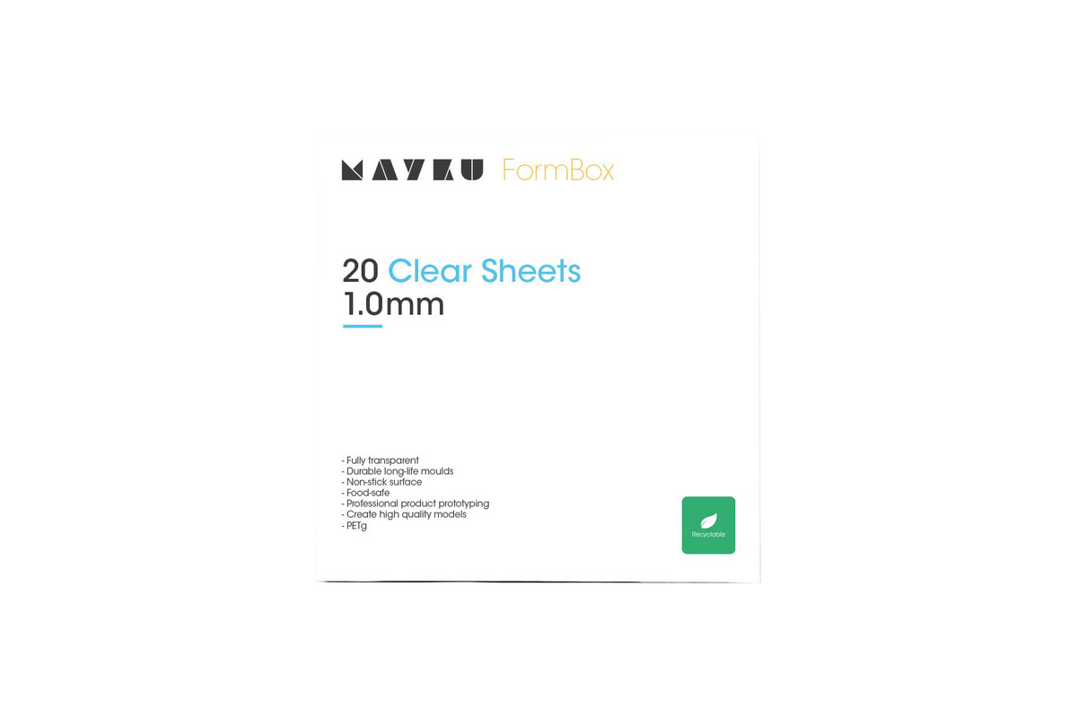 MAYKU FORMBOX CLEAR SHEETS 1.0MM (20 PACK)