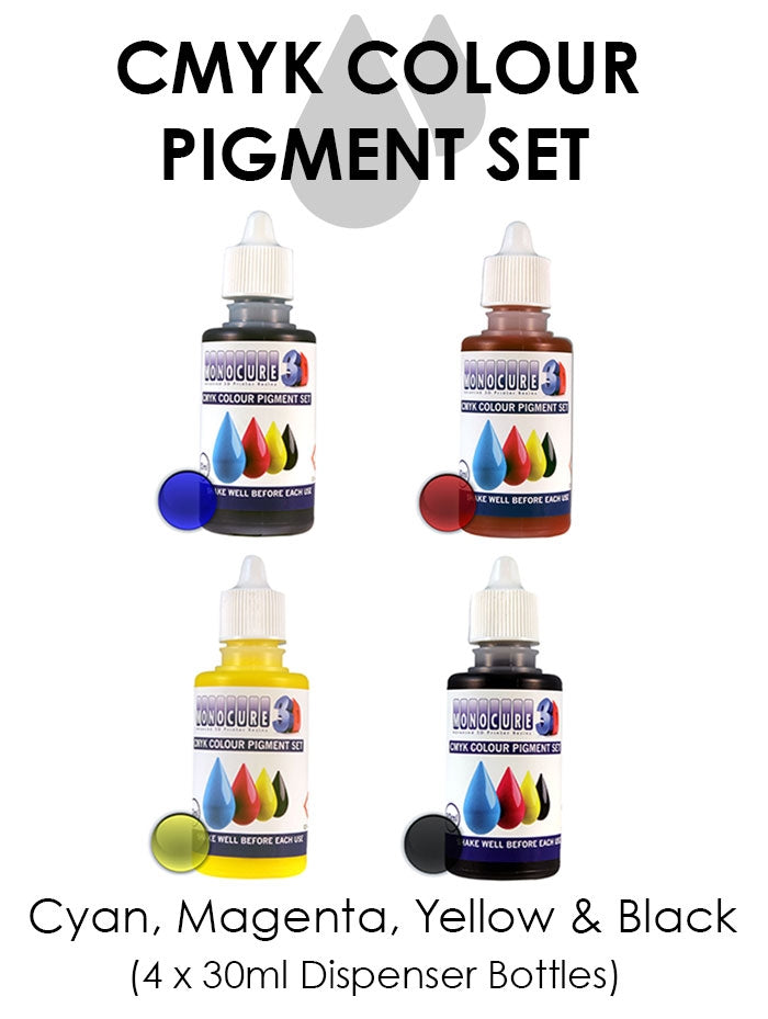 Monocure 3D CMYK Pigment set