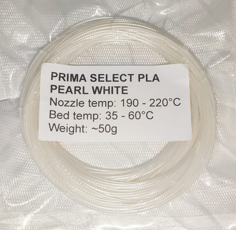 PRIMA SELCECT PLA PEARL WHITE sample 50g