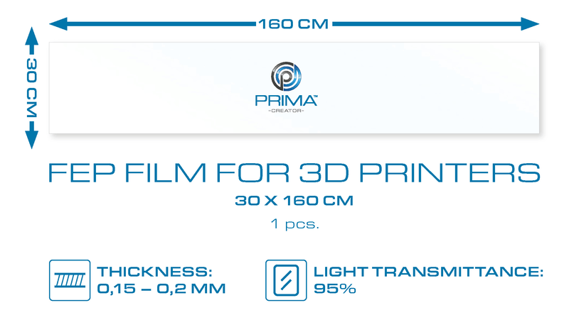 FEP FILM ROLL FOR 3D PRINTERS - 30 X 160 CM