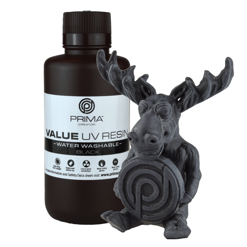 PRIMACREATOR VALUE WATER WASHABLE UV RESIN - 500 ML - BLACK