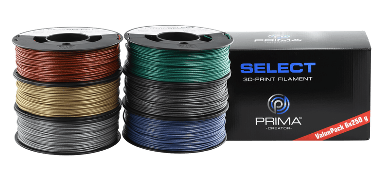 PRIMASELECT PLA - 1.75MM - 6 X 250 G - METALLIC  Multi-Pack