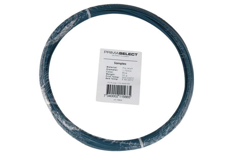 PRIMASELECT PLA MATT SAMPLE - 1.75MM - 50 G - BLUE