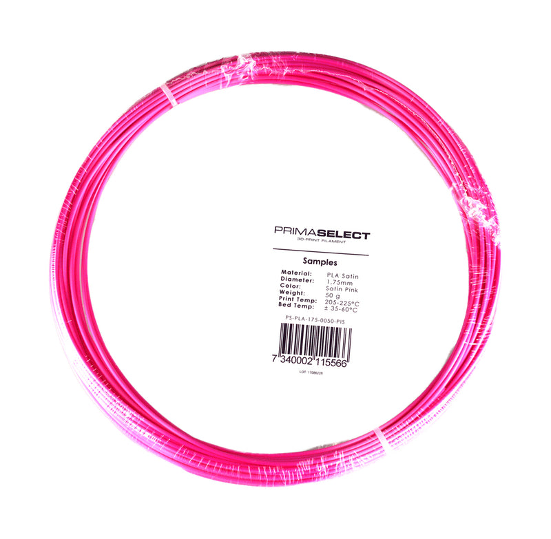 PRIMASELECT PLA SATIN SAMPLE  1.75MM - 50 G - PINK