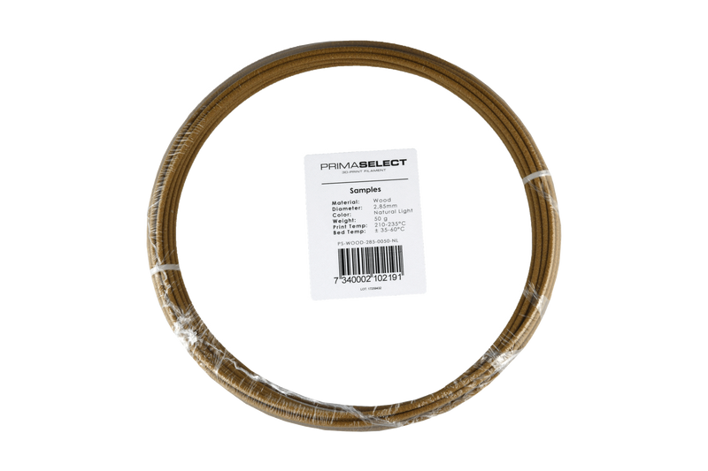 PRIMASELECT WOOD SAMPLE - 1.75MM - 50 G - NATURAL LIGHT