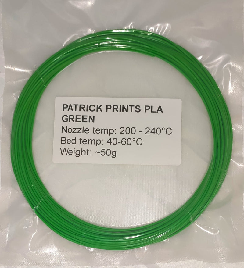 PATRICK PRINTS PLA GREEN sample 50g