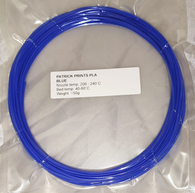 PATRICK PRINTS PLA BLUE sample 50g