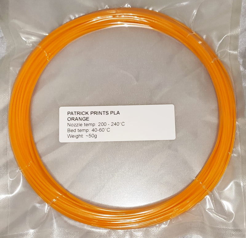 PATRICK PRINTS PLA ORANGE sample 50g