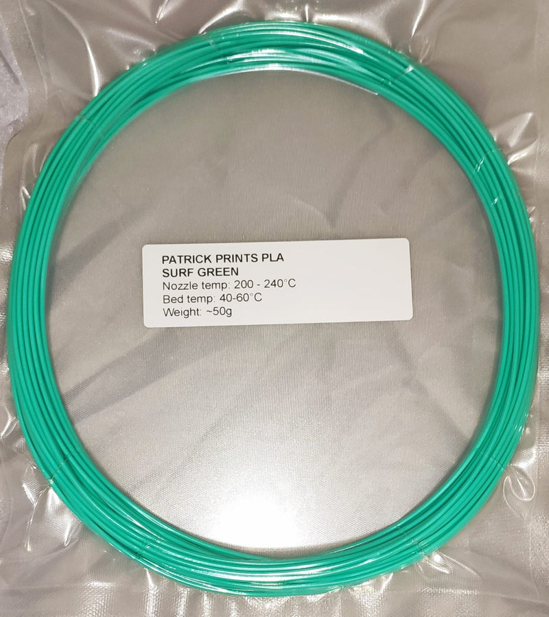 PATRICK PRINTS PLA SURF GREEN sample 50g