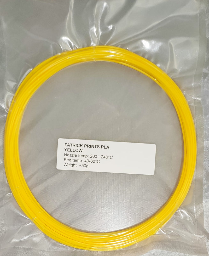 PATRICK PRINTS PLA YELLOW sample 50g